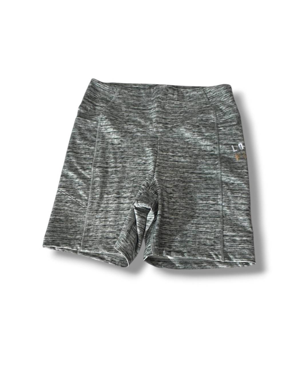 PINK Active Victoria's Secret Women’s Grey Heather Athletic Bike Shorts Pockets